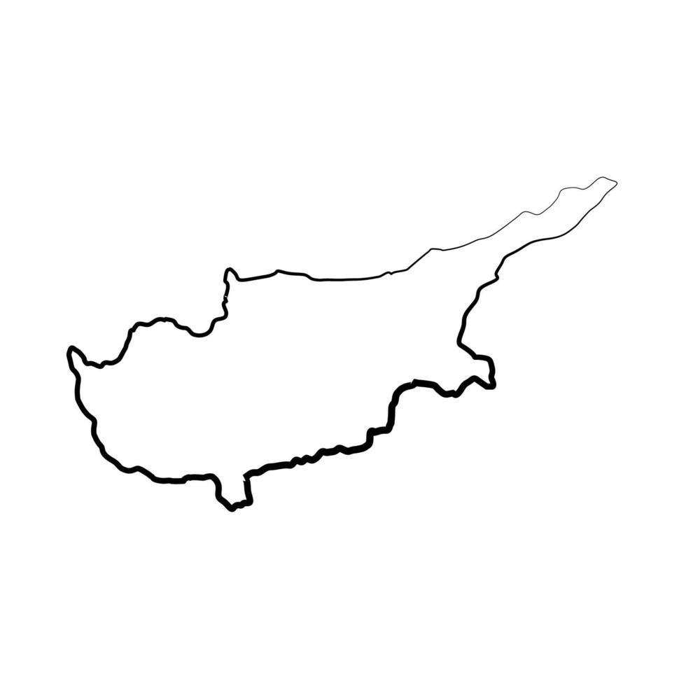 Cyprus map illustrated on a white background vector