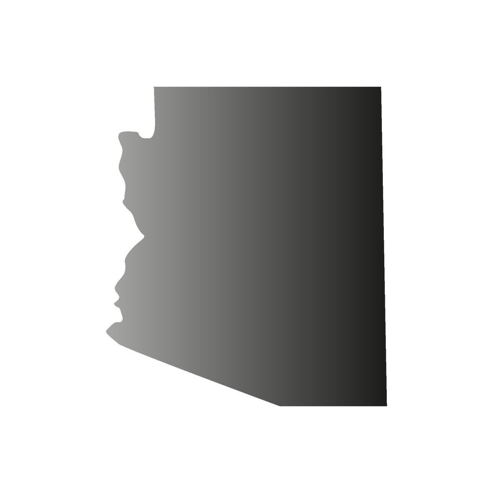 Arizona map illustrated on white background vector