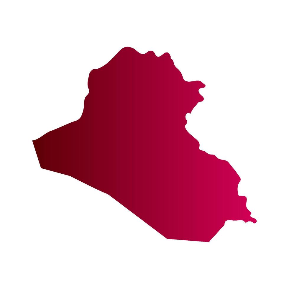 Iraq map illustrated on white background vector