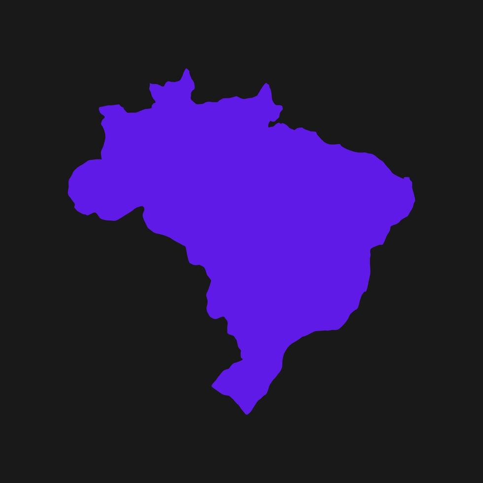 Brazil map illustrated on white background vector