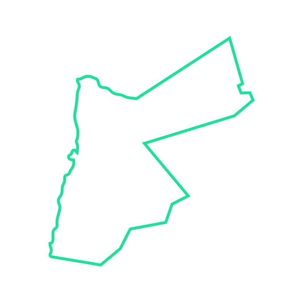 Jordan map illustrated on a white background vector