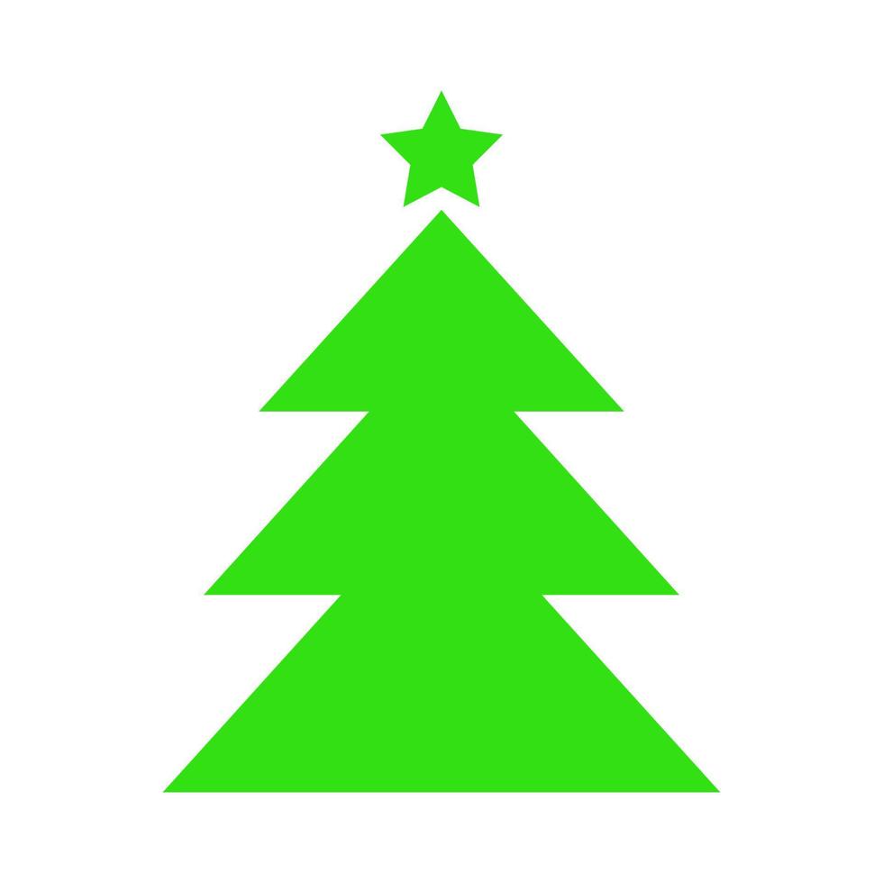 Christmas tree illustrated on white background vector