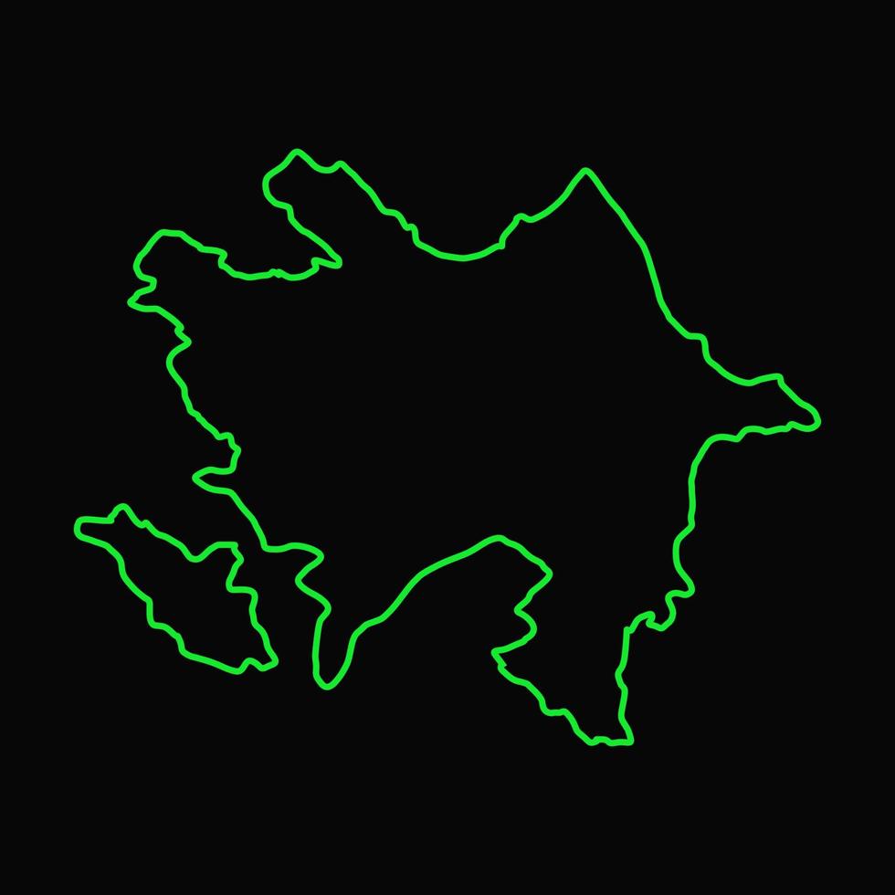 Azerbaijan map illustrated on white background vector
