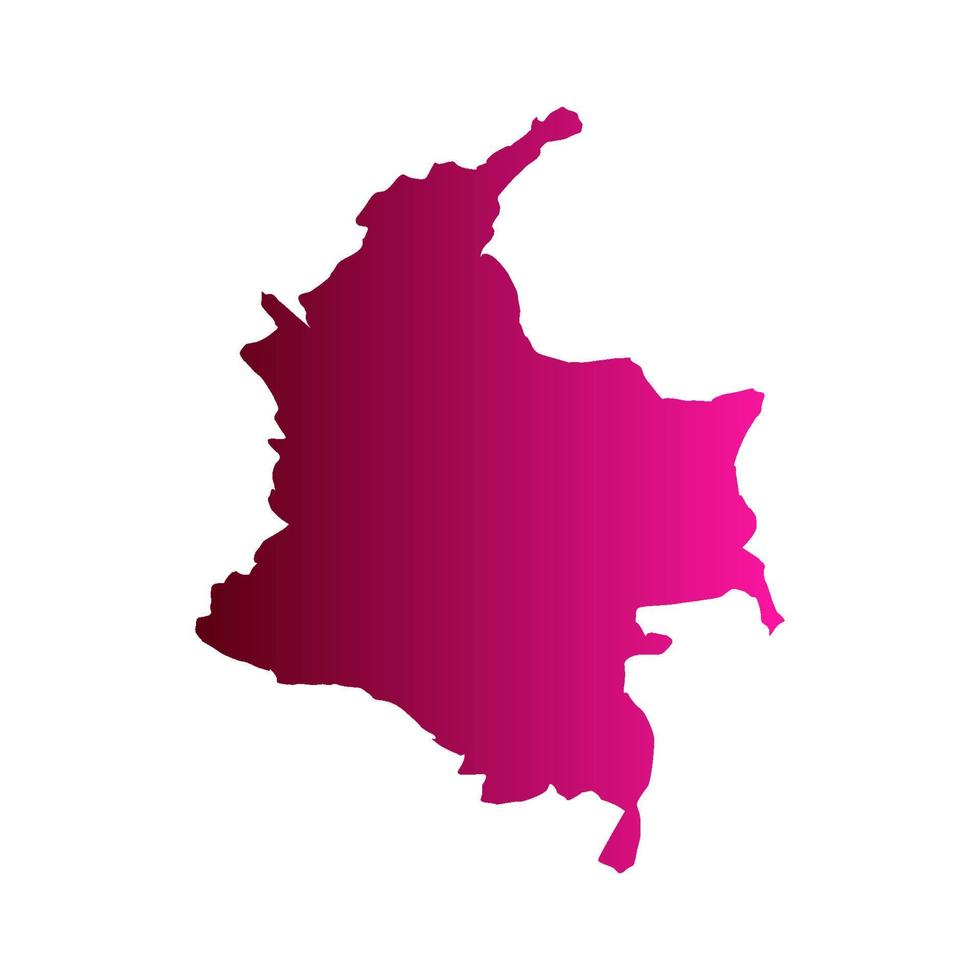 Colombia map illustrated on a white background vector