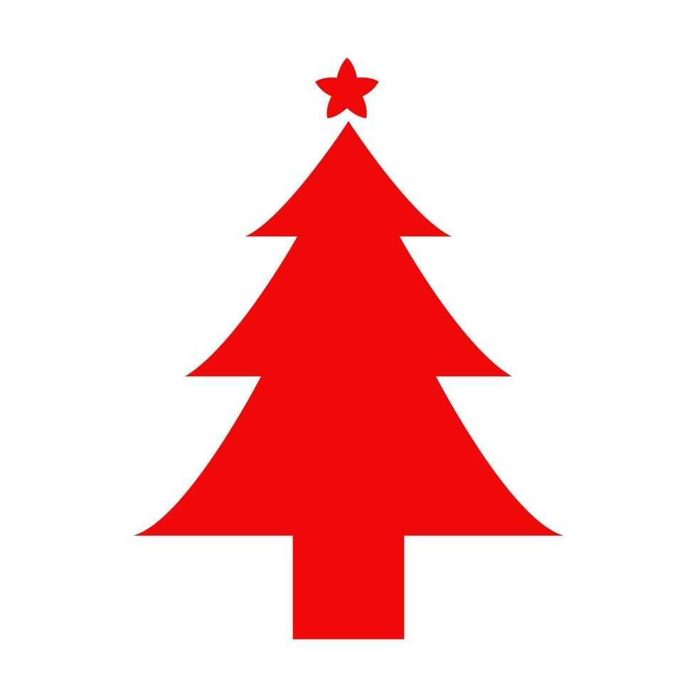 Christmas tree illustrated on white background vector