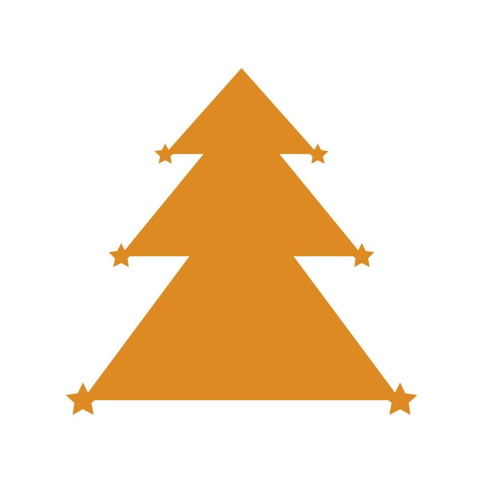 árbol de navidad ilustrado sobre fondo blanco vector