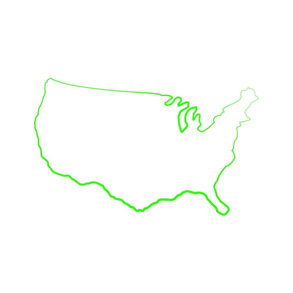 United states map illustrated on white background vector