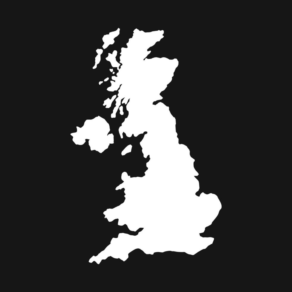 Great britain map illustrated on white background vector