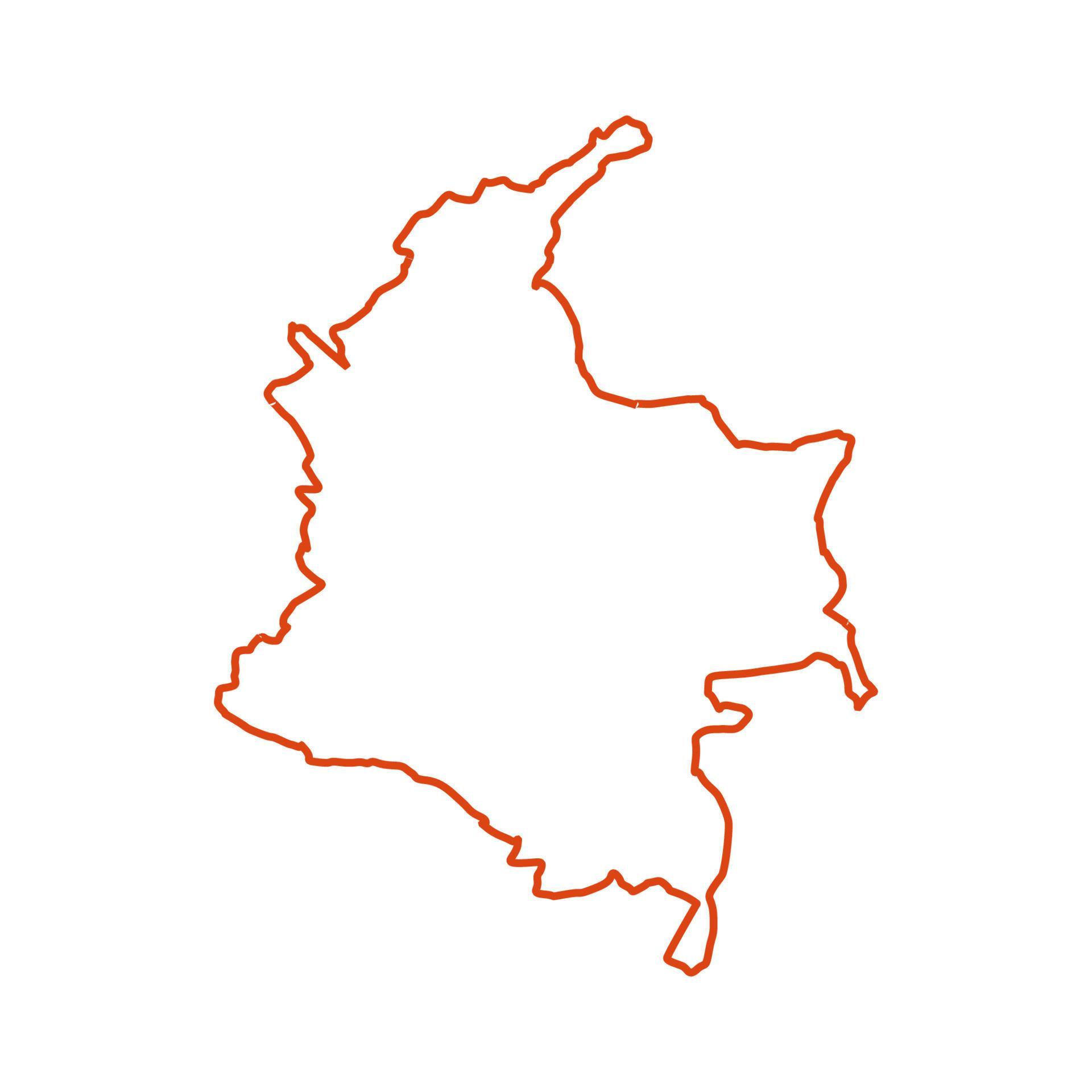 Mapa De Colombia Ilustrado Sobre Un Fondo Blanco 8339403 Vector En Vecteezy