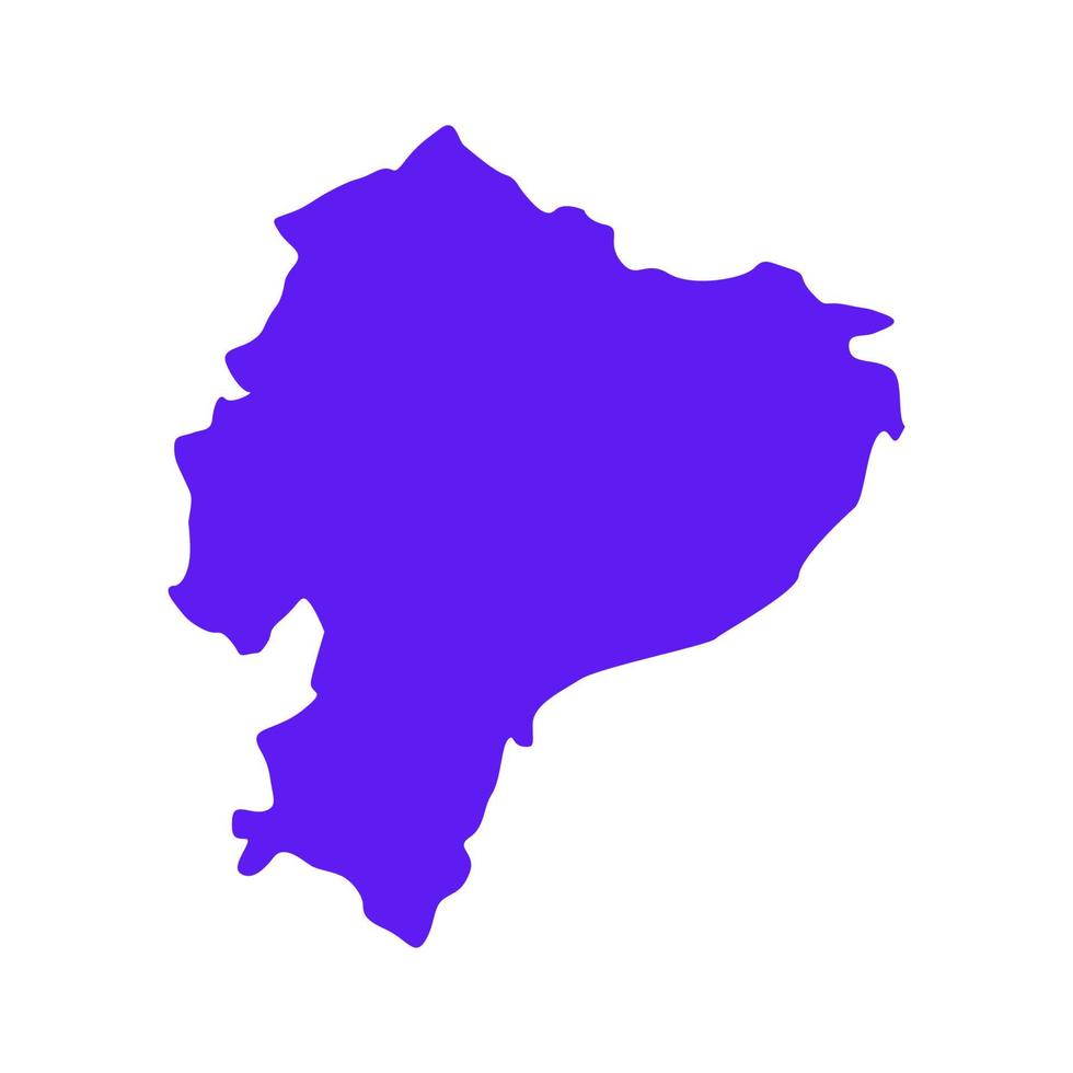 Ecuador map illustrated on a white background vector