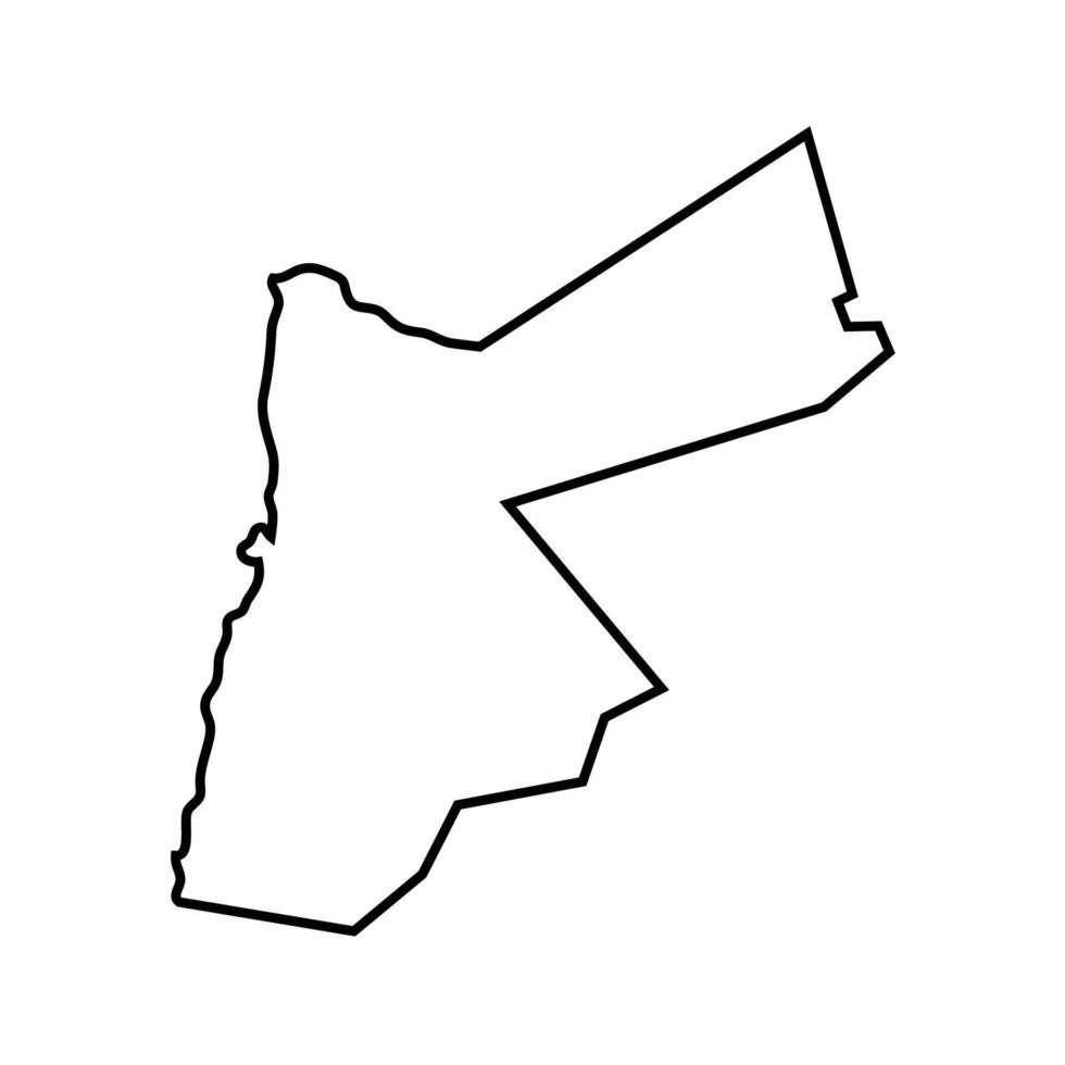 Jordan map illustrated on a white background vector