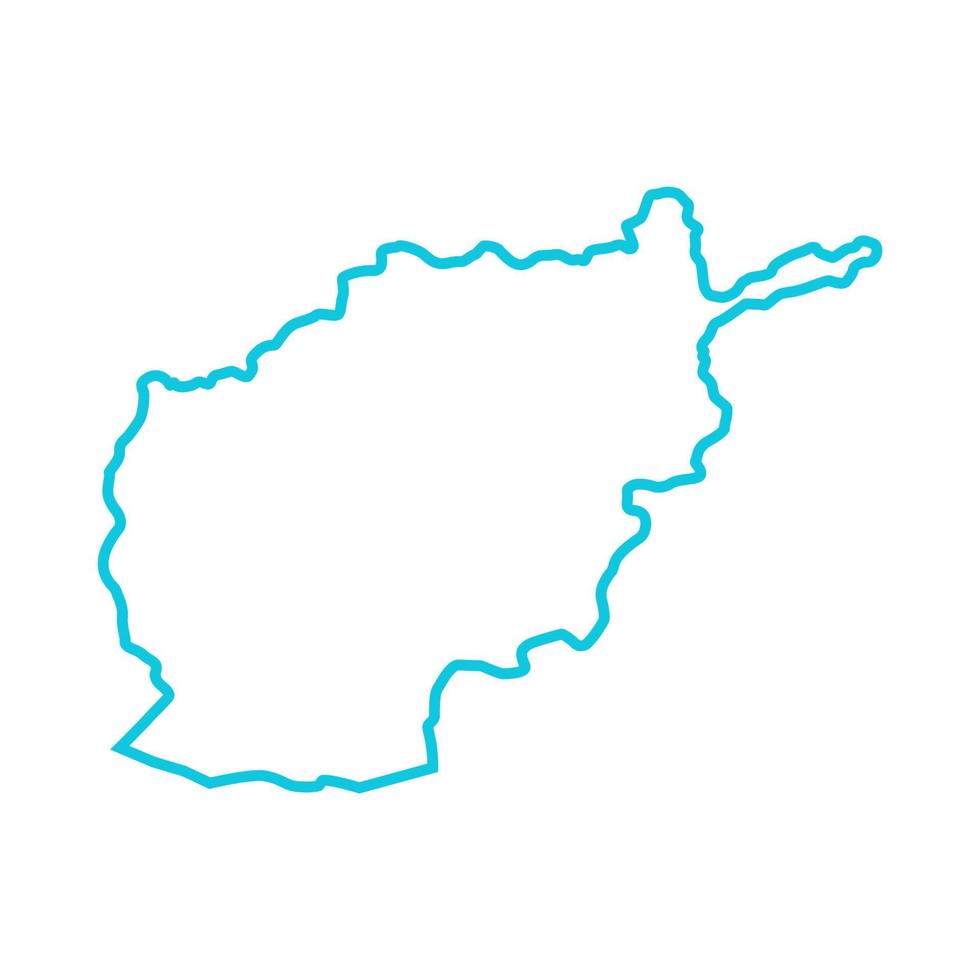 afganistán mapa ilustrado sobre fondo blanco vector