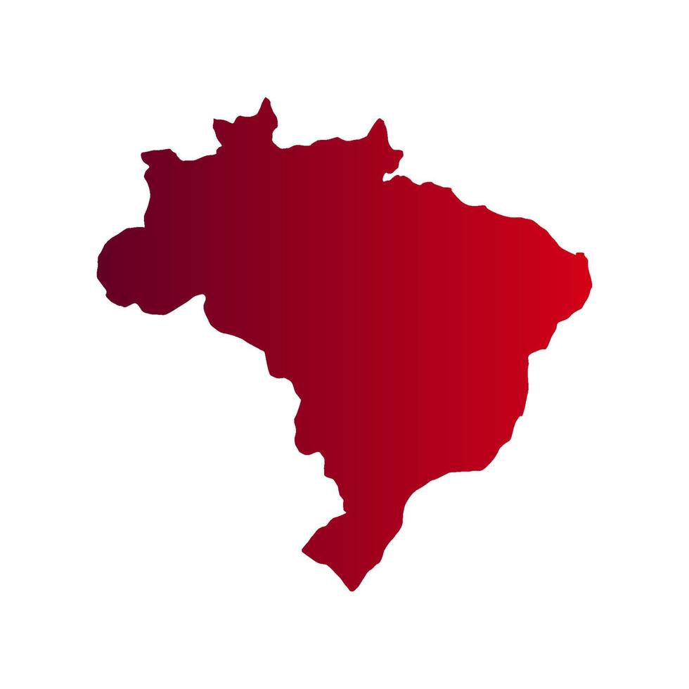 Brazil map illustrated on white background vector