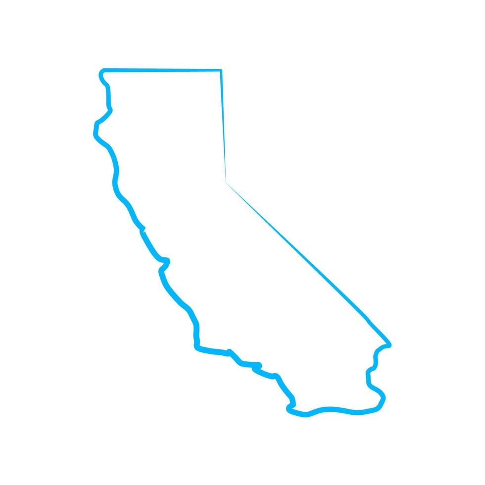 California map illustrated on white background vector