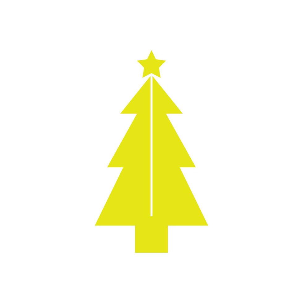 Christmas tree illustrated on white background vector