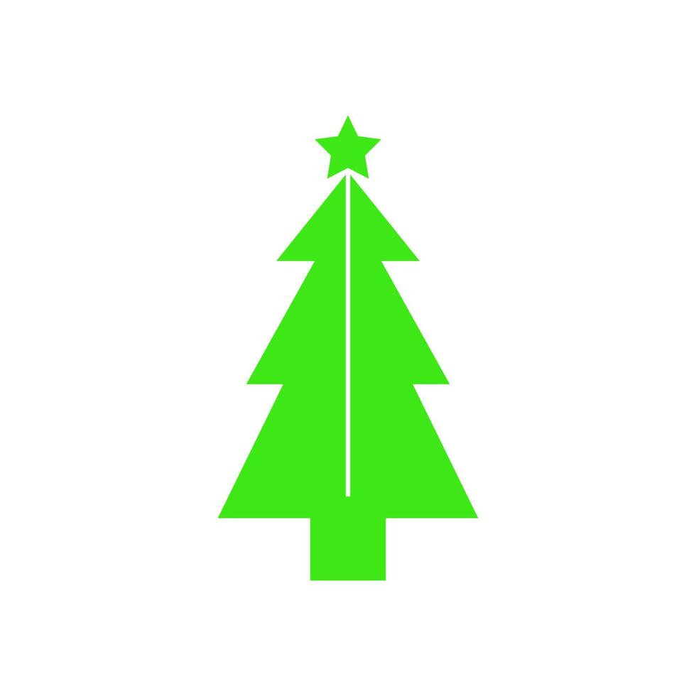 Christmas tree illustrated on white background vector