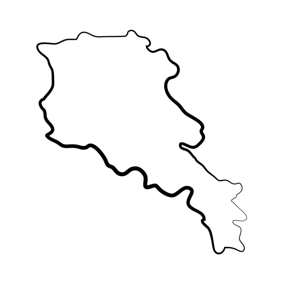 armenia mapa ilustrado sobre un fondo blanco vector