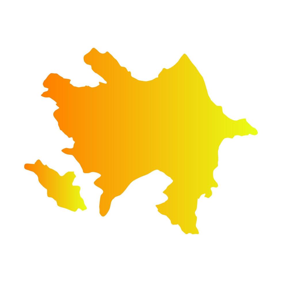Azerbaijan map illustrated on white background vector