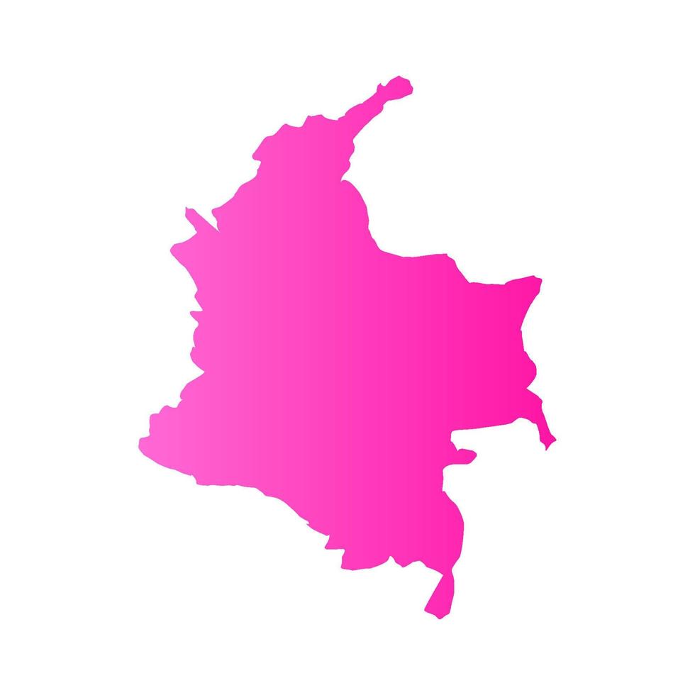 Colombia map illustrated on a white background vector