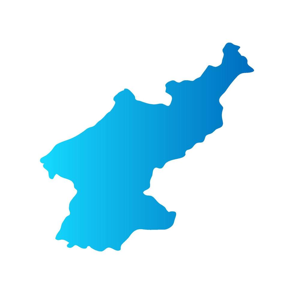 North Korea map illustrated on white background vector