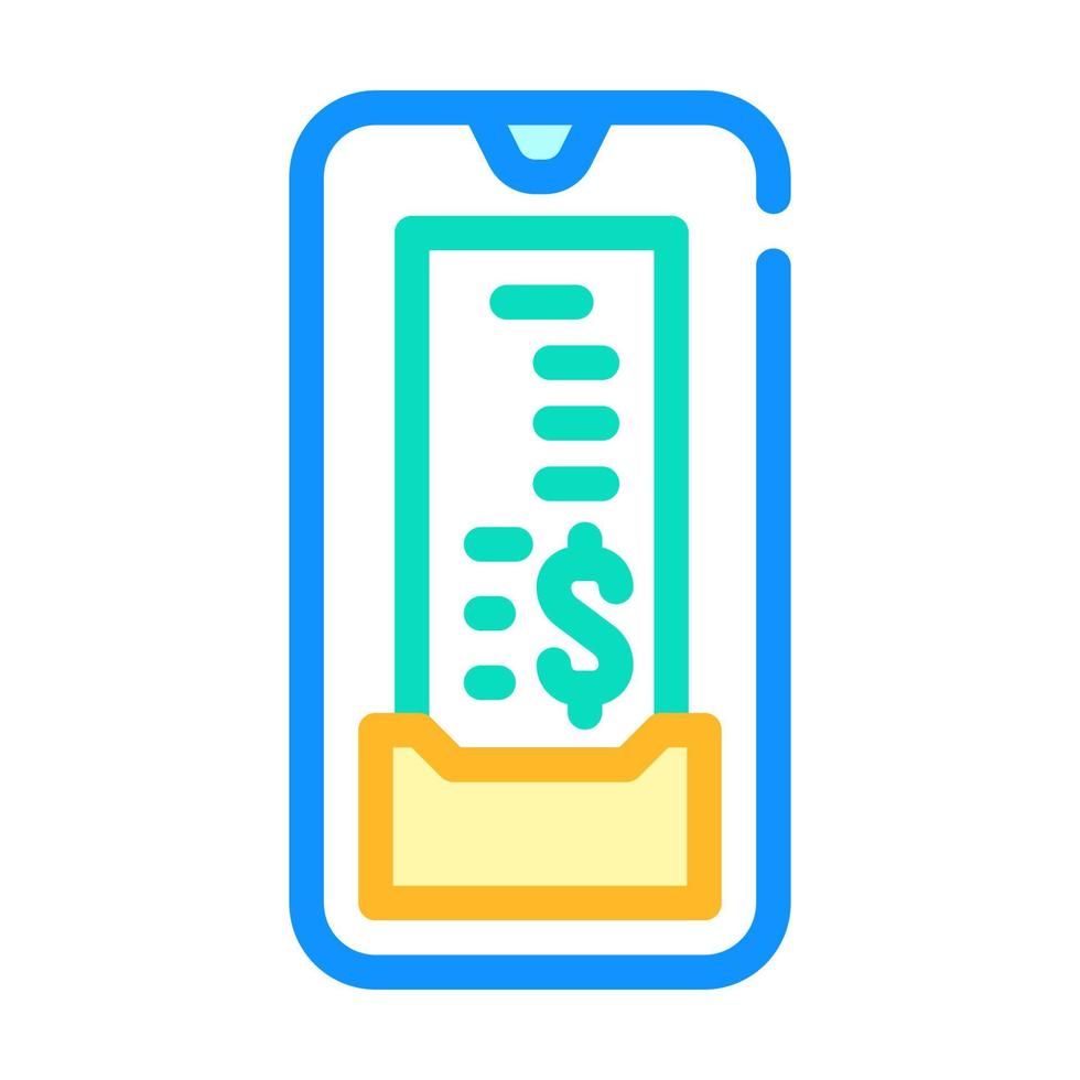 digital check color icon vector illustration line