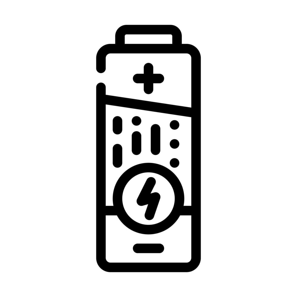 icono de línea de batería eléctrica ilustración vectorial vector