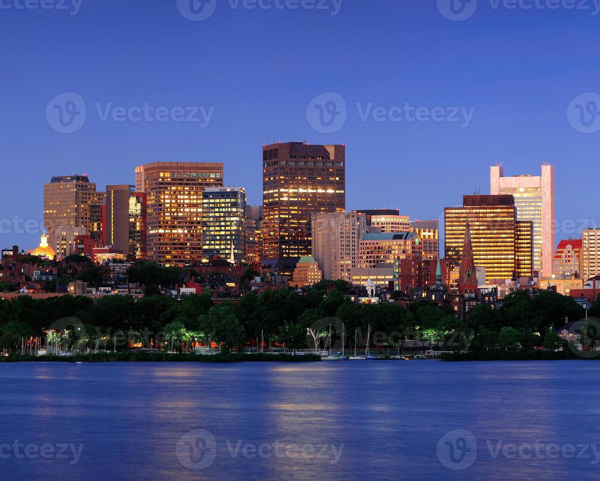 Urban city at night photo