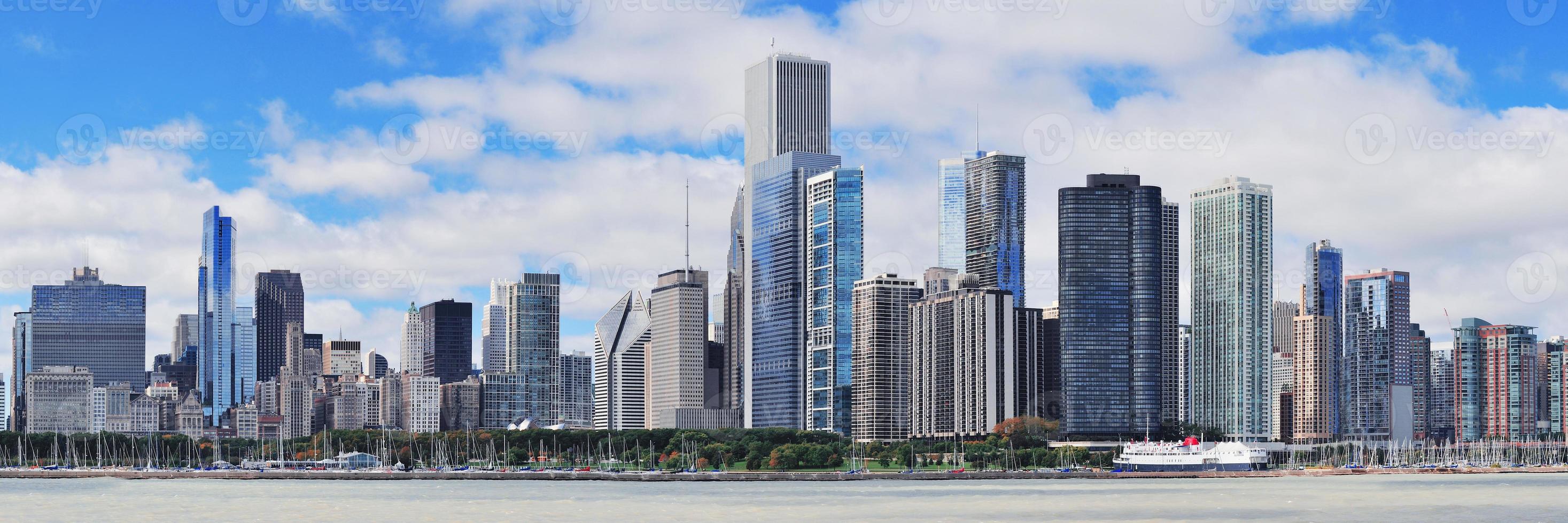 Chicago city urban skyline panorama photo