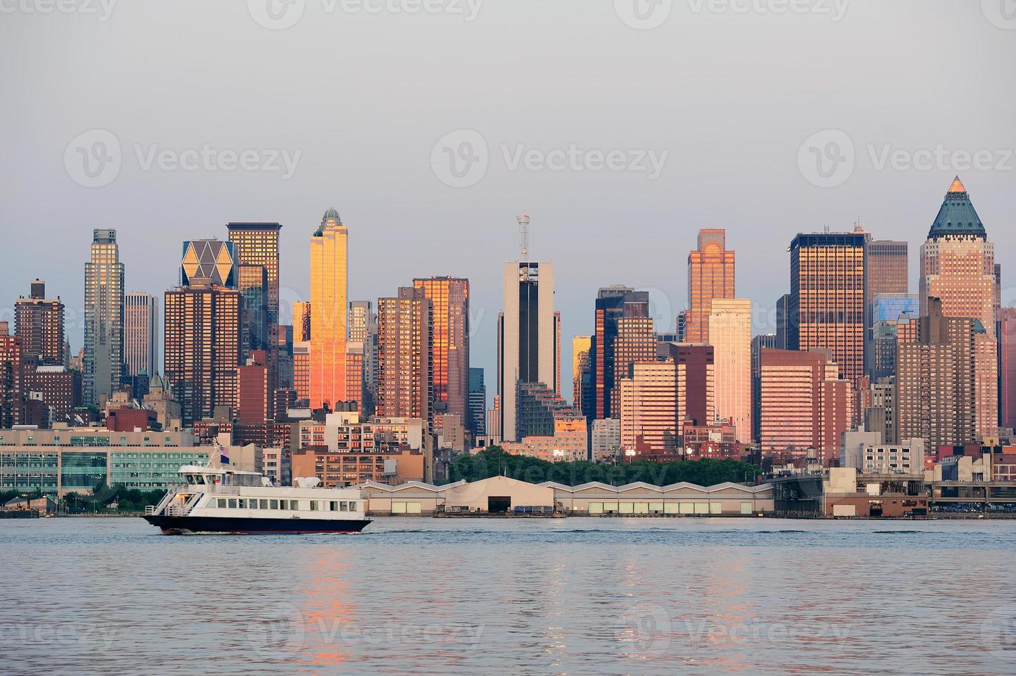 horizonte urbano de la ciudad de nueva york manhattan foto