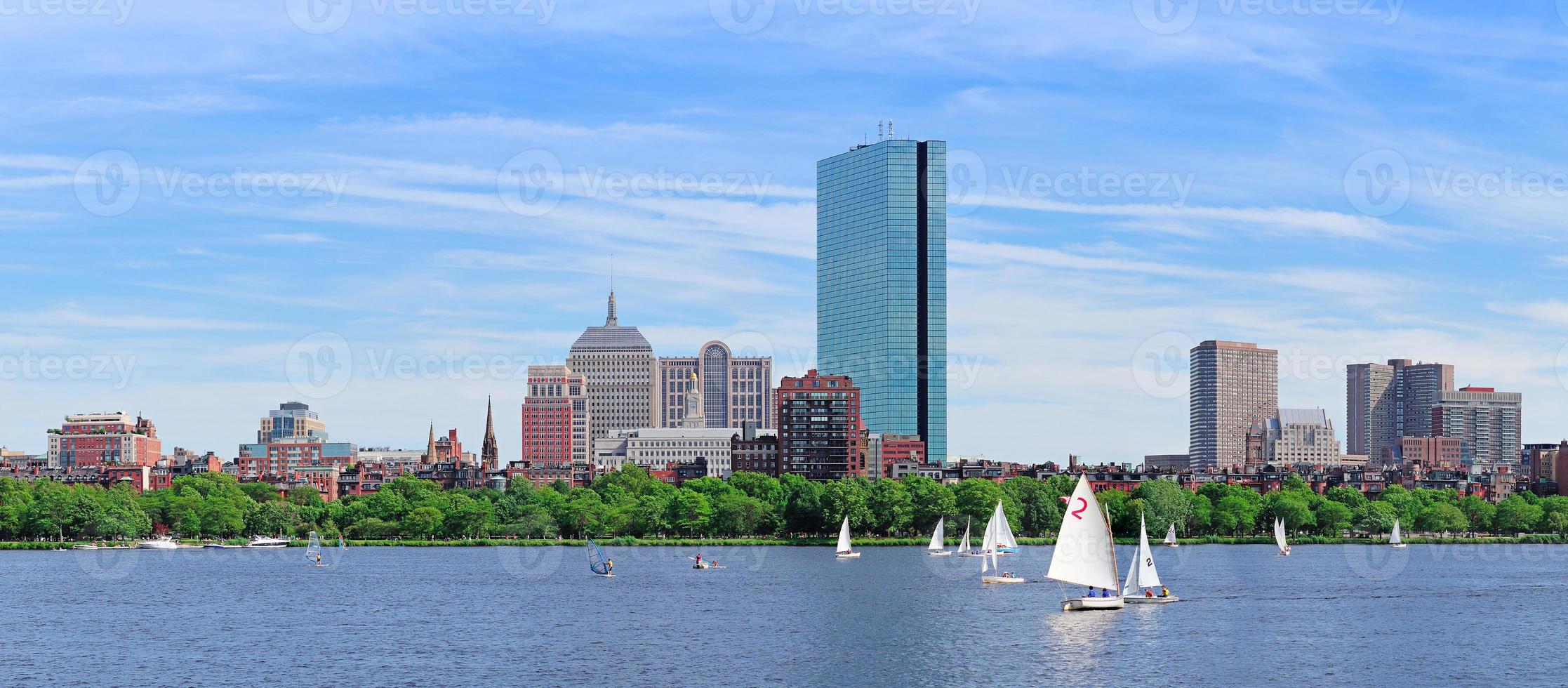 panorama del río charles de boston foto