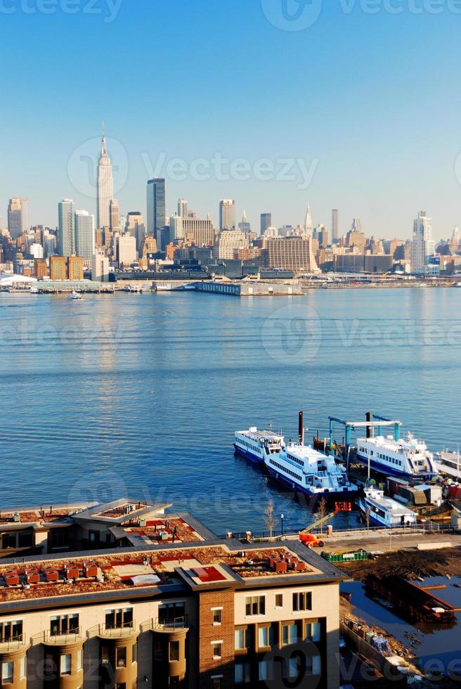 ciudad de nueva york vista desde nueva jersey foto