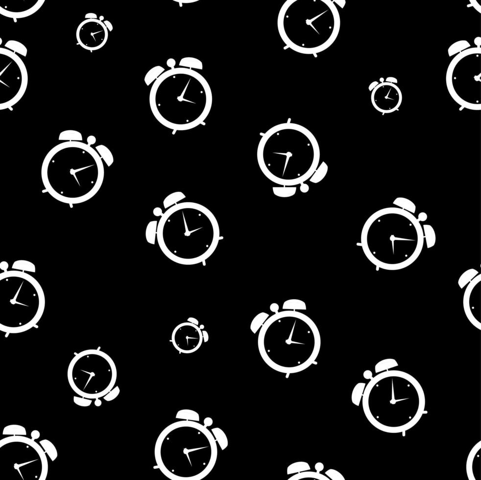 clock alarm icon vector illustration seamless pattern backgroumd