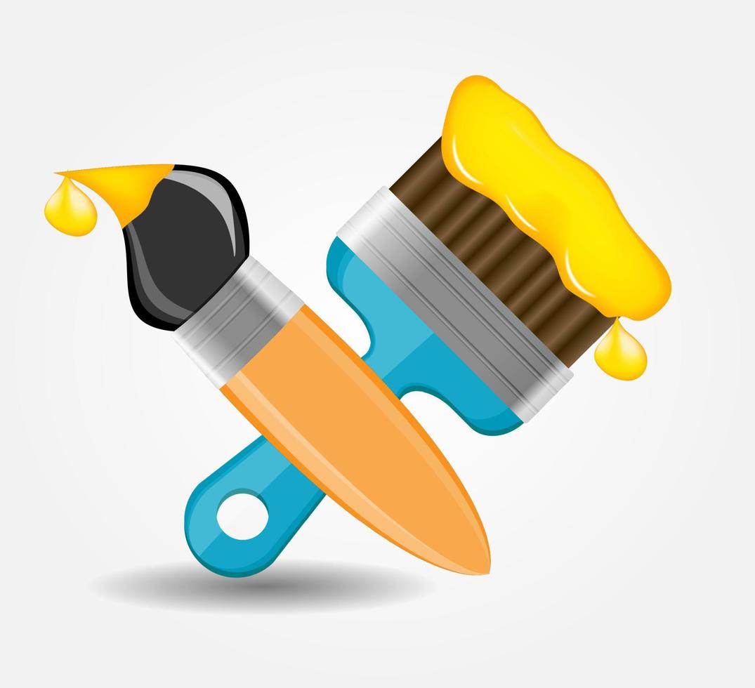 Drawing and Writing tools icon vector illustration