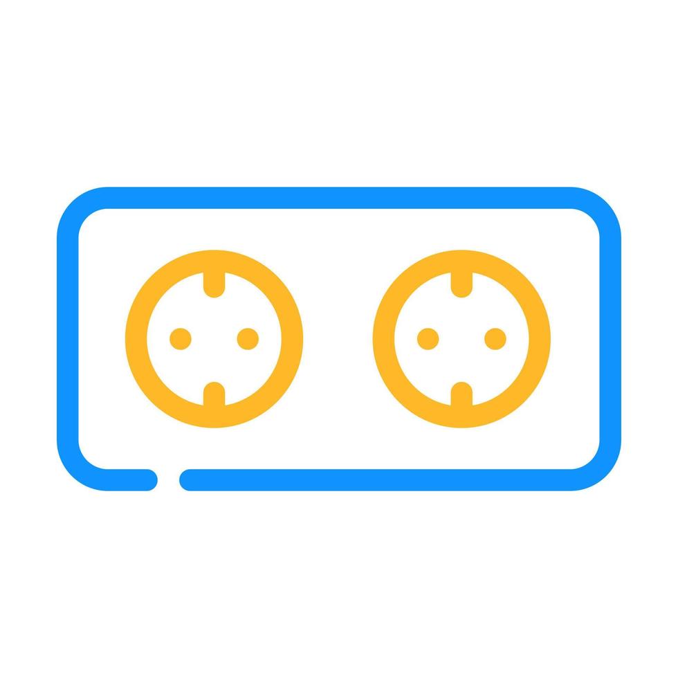 double socket color icon vector illustration