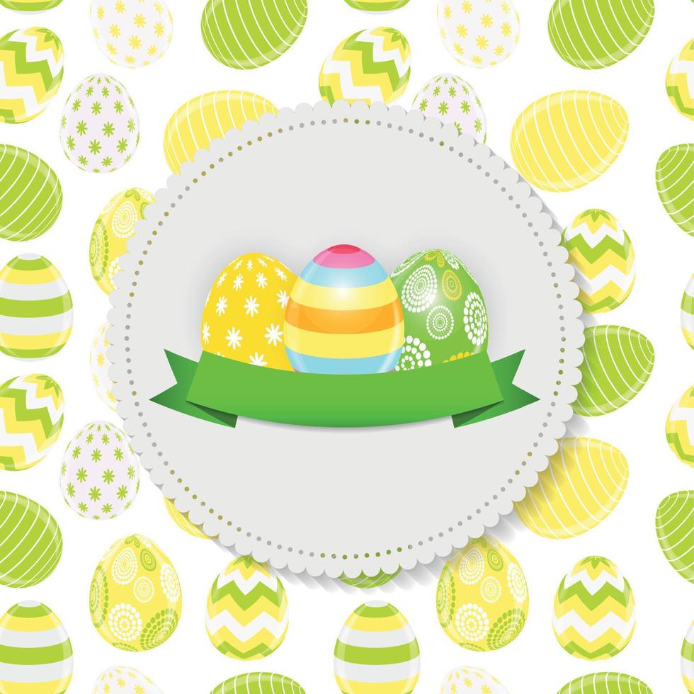 Beautiful Easter Egg Background Vector Illustration