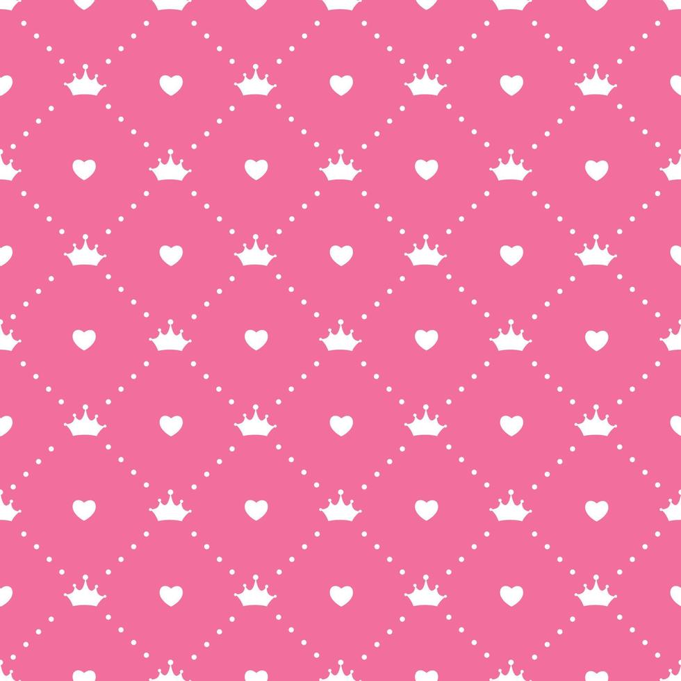 Princess Seamless Pattern Background Vector Illustration