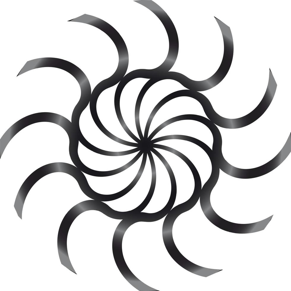 Black and White Abstract Psychedelic Art Background. Vector Illustration.
