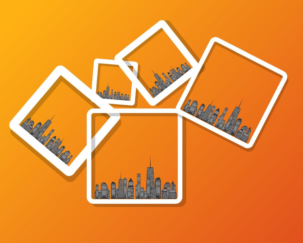 Vector illustration of cities silhouette. EPS 10.