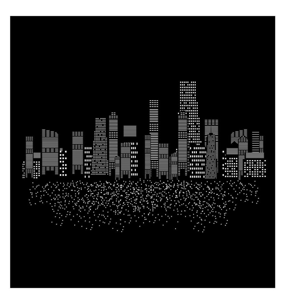 vector illustration of cities silhouette