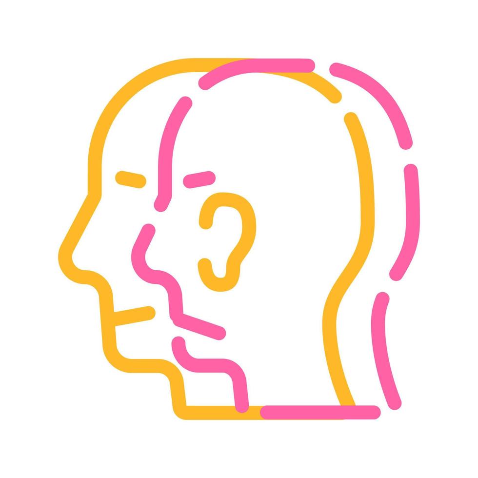 ilustración de vector de icono de color de personalidad dividida