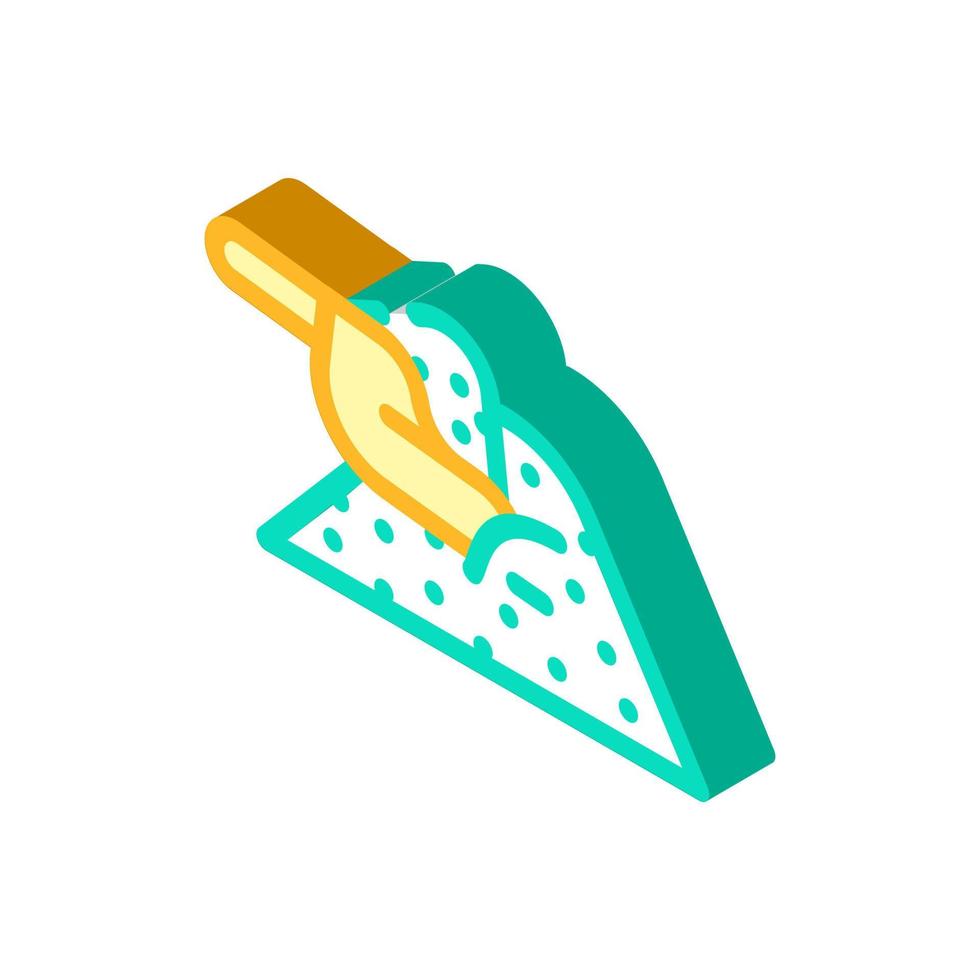 spice spatula isometric icon vector illustration
