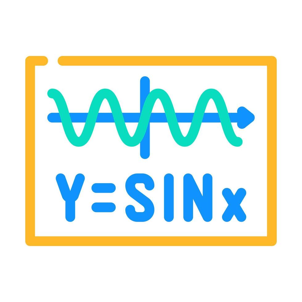 trigonometry formula color icon vector illustration