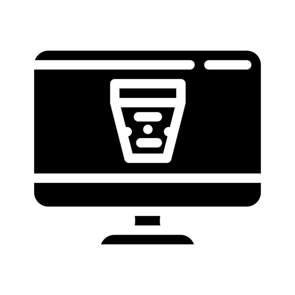delete digital information operating system glyph icon vector illustration