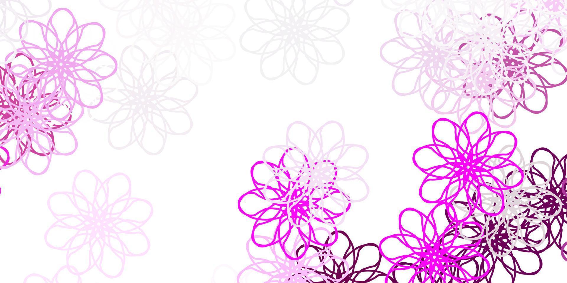 diseño natural de vector rosa claro con flores.