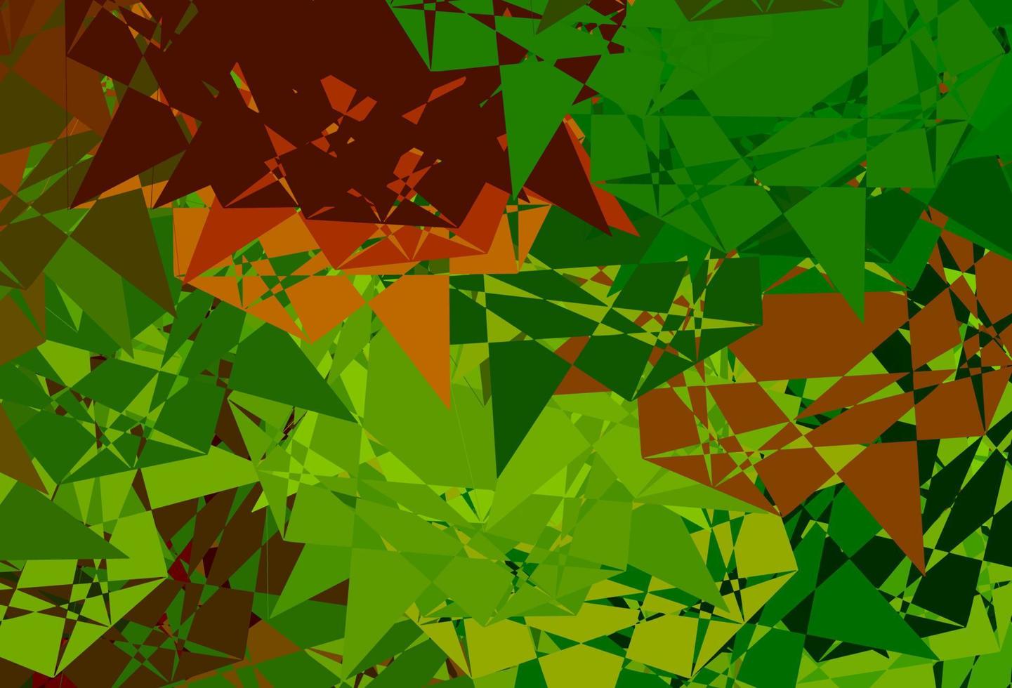 Dark Green, Yellow vector background with polygonal forms.