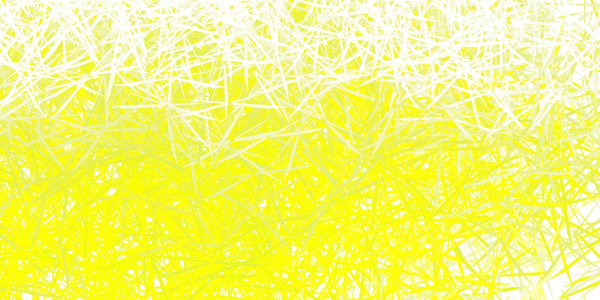 textura de vector verde claro, amarillo con triángulos al azar.