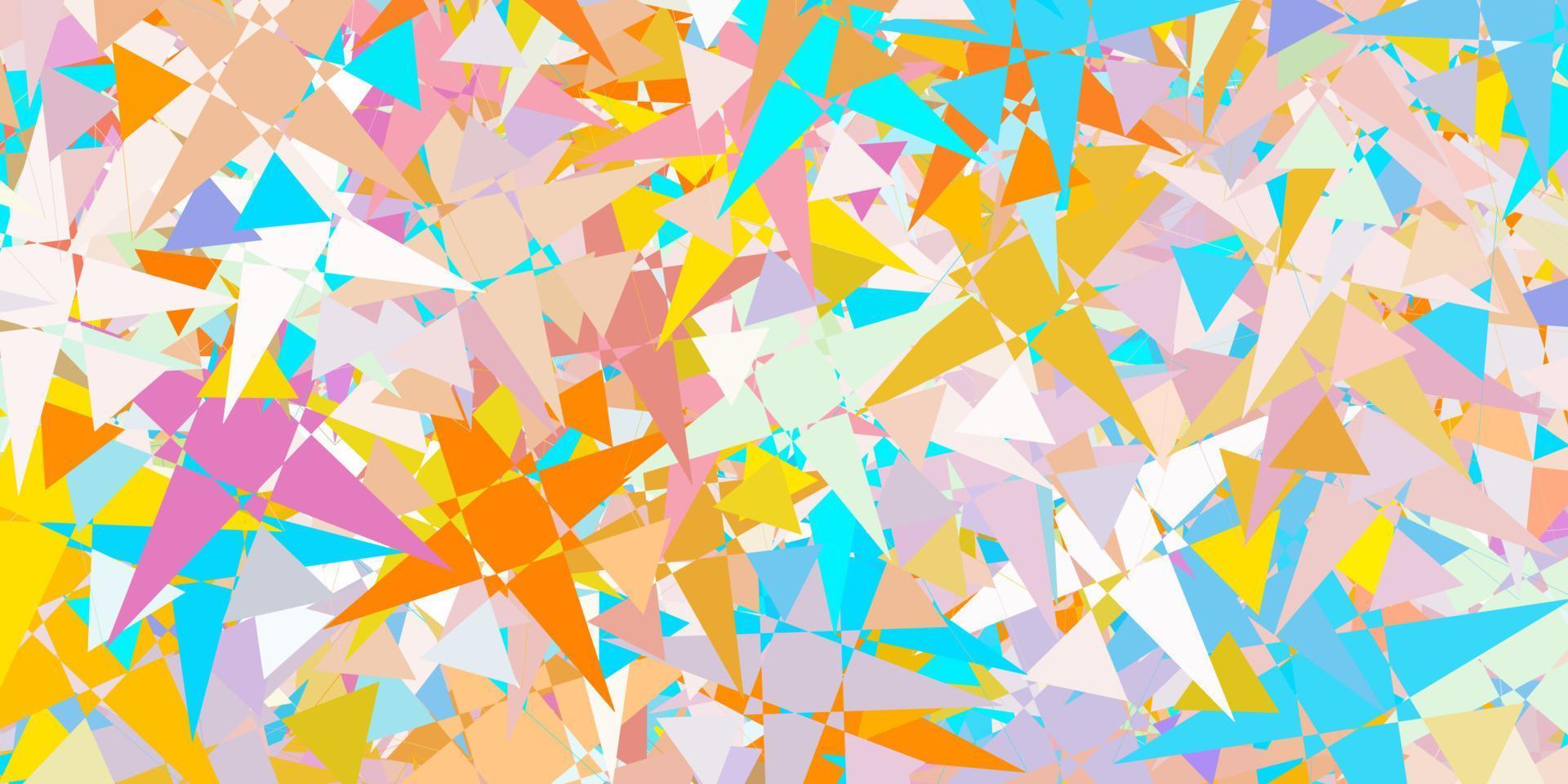 Light Orange vector template with triangle shapes.