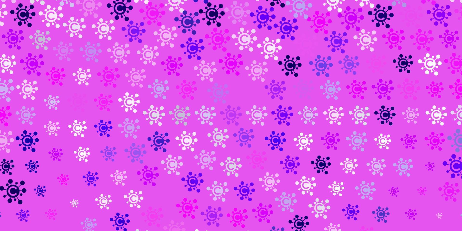 Light Purple, Pink vector texture with disease symbols.