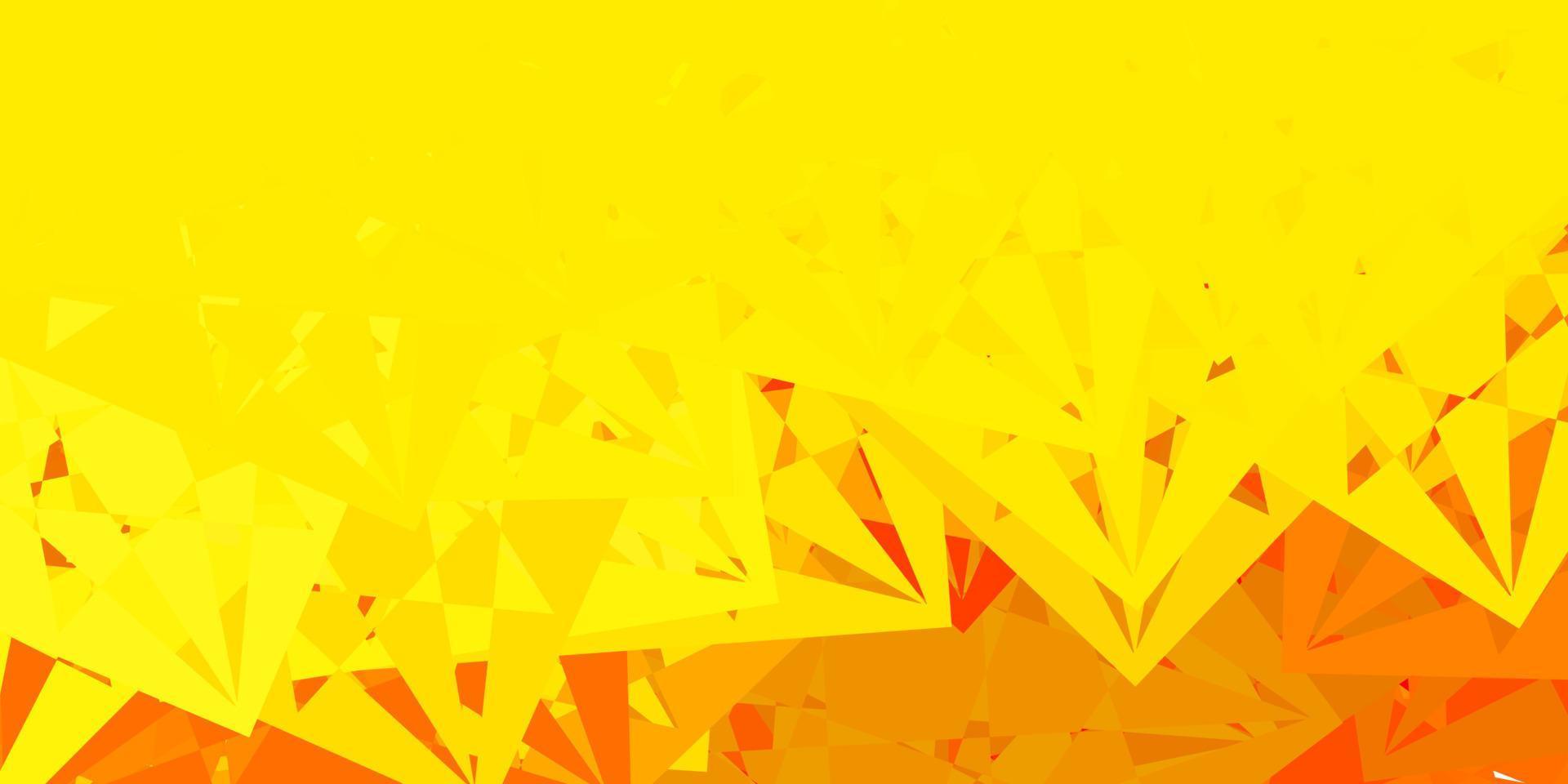 Dark Green, Yellow vector pattern with polygonal shapes.