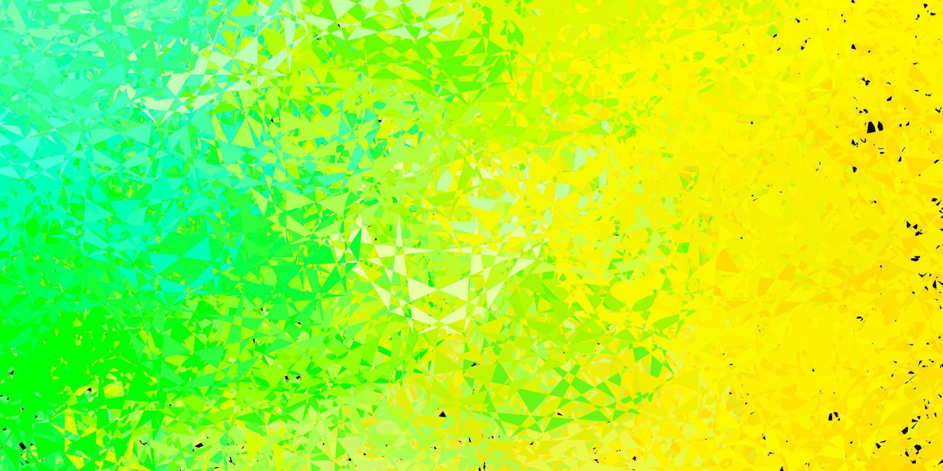 Light green, yellow vector background with polygonal forms.